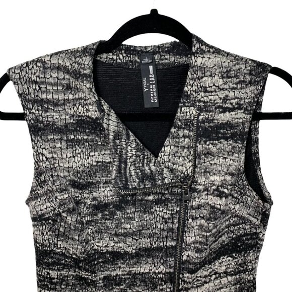 YIGAL X DESIGN LAB Y2K Style Asymmetrical Zip front sheath dress - Picture 2 of 6